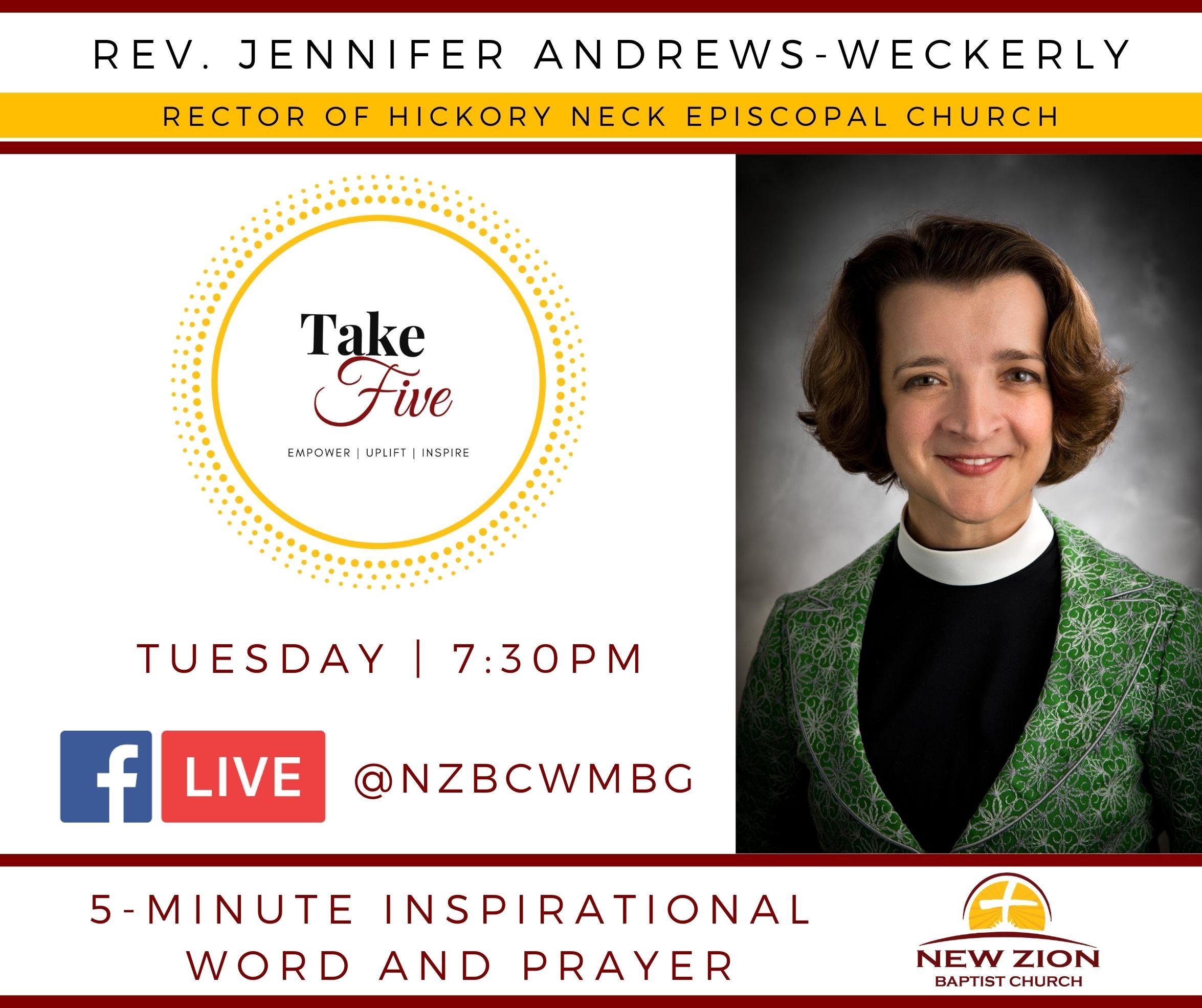 Take Five Speakers-Rev. Jennifer Andrews-Weckerly